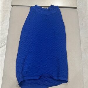Vibrant Blue Sleeveless Knit Top
